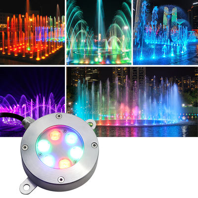DMX512-bestuurbaar LED Fonteinlamp DC24V 12W 3000K Roestvrij Staal IP68 Voor Landschap Onderwater
