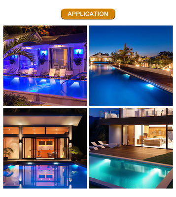 IP68 Onderwaterverlichting RGB Kleur Roestvrij Staal 316L 6*2W DC24V DMX 512 Bestuurbaar Voor Watervallen