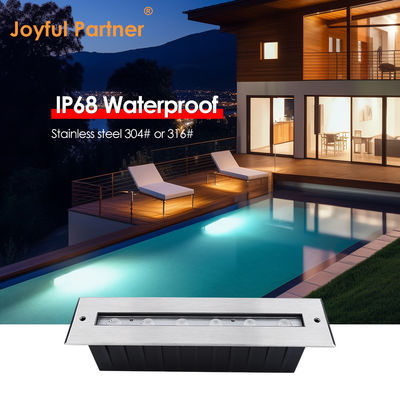 Lineair onderwater zwembad licht 316 roestvrij staal Warm wit DC24V Voor water tuinen