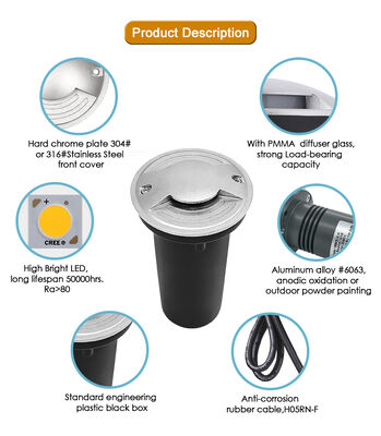 IP67 LED Walk Over Inground Light 1W 2W 3W Een Twee Vier Manieren Ondergrondse Licht