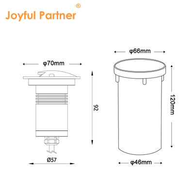 IP67 Drive Over Inground Lights 100-240VAC LED-eenkleurig waterdicht met plastic achterbak