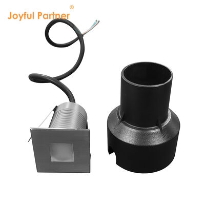 3W LED Vierkante Inbouwgrondspot 304 of 316 Roestvrij Staal Afmeting 45*45MM Aluminium Behuizing