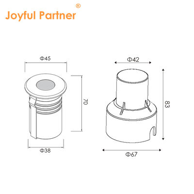 Inbouwgrondspot SS316 IP67 CE ROHS Enkele Kleur DC24V Van Chinese Fabrikant