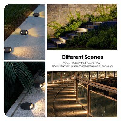 Zijzicht Ondergrondse Lamp 12V-24V DC IP67 Aluminium Behuizing DIA60MM Eén Twee Zijdig