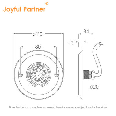 LED PAR56 LED zwembad licht 6W SMD2835 Afmeting 110*34MM 20pcs/CTN DC12V roestvrij staal 316 Met ABS