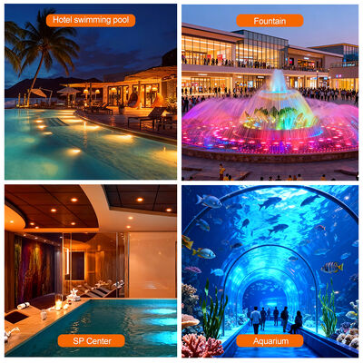 LED Pool Light Wall Mounted Resin Filled AC12V PC Material 100MM 160MM 230MM 6W 10W 12W 18W 25W 30W