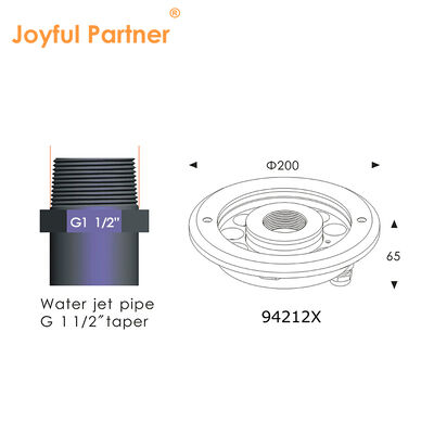 LED Onderwater Fontein Licht Warm Wit 12 Volt 12W SS 316 Materiaal Met 2 Meter Kabellengte