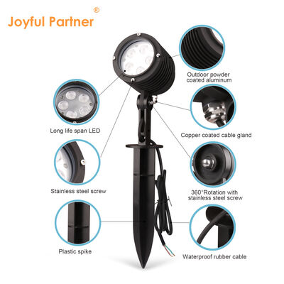 CE Led Tuinlicht Straalhoek 30 Graden 10W RGB 3in1 DC24V IP65 Waterdicht Met Spike