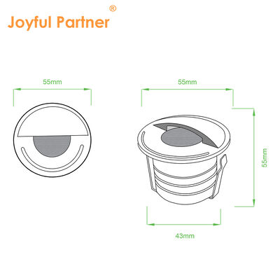 LED Ondergrondse Verlichting 3W AC 85-265V 1/2/3/4 Zijden DIA55MM*H55MM Optische Lens Met 0.5M Stroomkabel