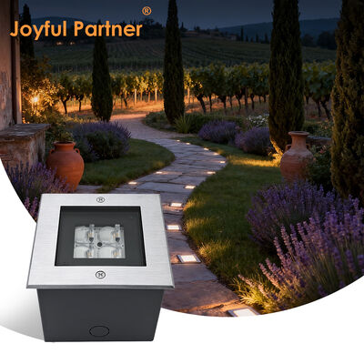 Square Inground Deck Uplight 125*125MM ADC12 Die-Casting Aluminium Housing High SMD LED Met Deep Anti-Glare Design