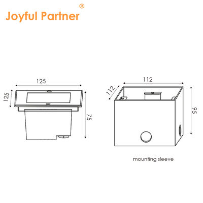 Buitengebied Vierkante Inground licht 24V 8W 3000K Warm White Die-cast Aluminium lichaam IK Rating 09