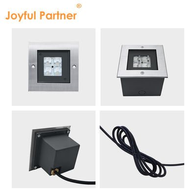 Geavanceerde vierkant LED ondergrondse lampen 24V 8W 316 roestvrij staal met 2 jaar vervangingsgarantie