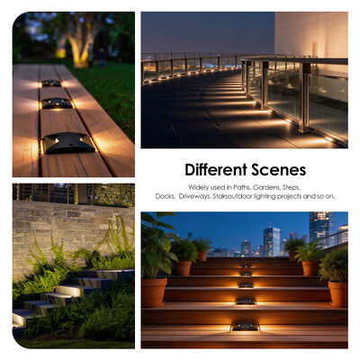 Slanke zijwaarts emitterende padverlichting, één of twee zijden, IP67 opbouw, SMD2835 LED, 100*100MM, puur aluminium 6063 materiaal