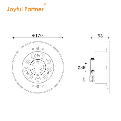 Onderwater Zwembad LED Fonteinlamp Roestvrij Staal 316L 9W 18W DMX Controle RGB DC24V Voor Technische Verlichting