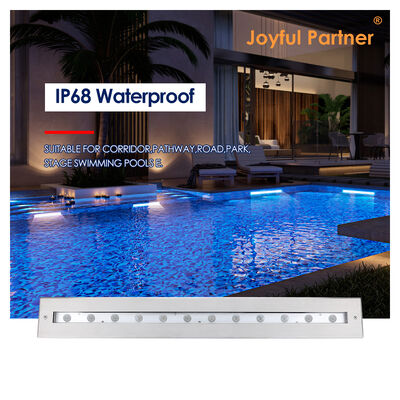 Onderwater lineair licht DC12V 316 Roestvrij Staal DMX 512 RGB 12W 24W 628MM Lengte Voor Waterval