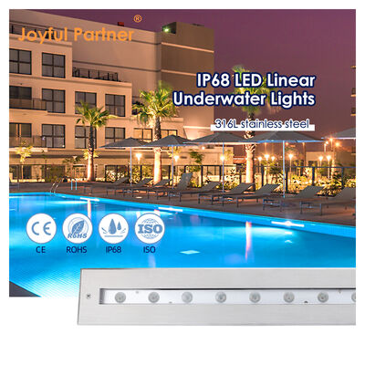 Onderwater lineair licht DC12V 316 Roestvrij Staal DMX 512 RGB 12W 24W 628MM Lengte Voor Waterval