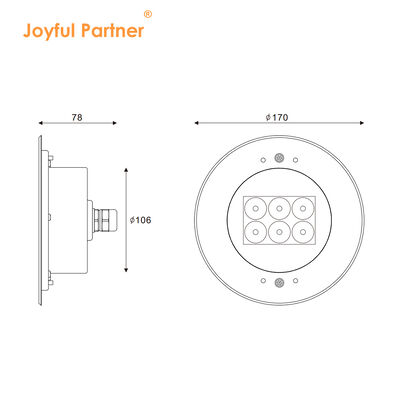 LED onderwater zwembad lichten DC24V fabriek OEM ODM 316 roestvrij staal DIA 170MM