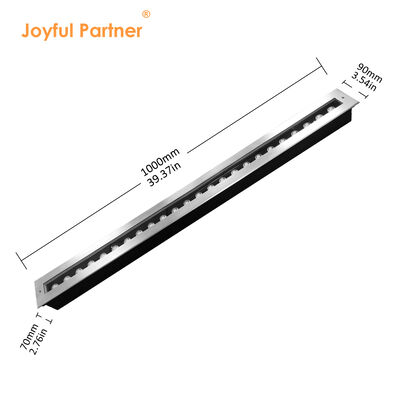 LED Ondergrondse Lineaire Lamp 12W 24W 48W DC24V 1000MM 1Meter Roestvrij Staal316 IP67 Verzonken Type