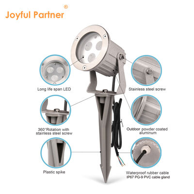 Waterdichte LED-tuinspotverlichting met plastic spike LED GU10 MR16 lamp voor tuin