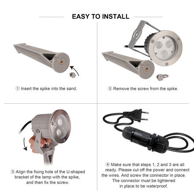 Waterdichte LED-tuinspotverlichting met plastic spike LED GU10 MR16 lamp voor tuin