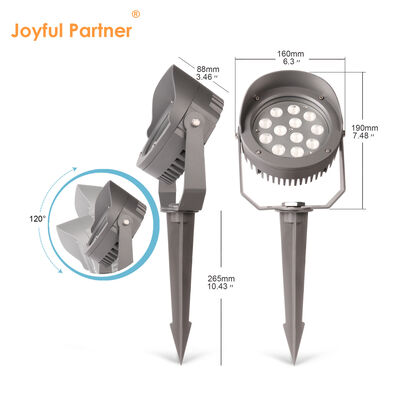 LED-tuinspotlicht 12W 24W 36W Ingebouwde DMX512 Driver DC24V RGB3in1 Zwart Aluminium Lamp Body Aluminium Housing Voor Boomverlichting