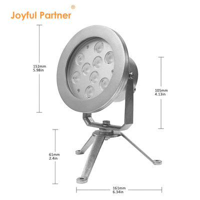 LED RGBW Onderwater fontein licht DMX Control Roestvrij staal Onderwater lichten