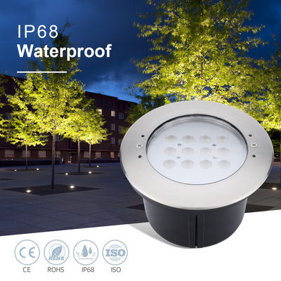 Fabrieksdirect IP68 Waterdicht Roestvrij staal 316L Onderwater zwembadverlichting 12W LED Inground Uplight