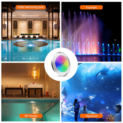 Onderwater led zwembad lichten 316 roestvrij staal 25W Smd2835 Hars gevuld Rgb 3000K