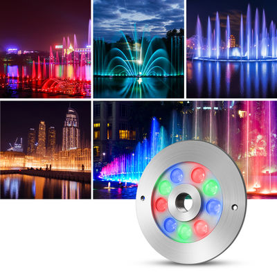 Vrolijke Partner Roestvrijstalen IP68 Waterdichte DC24V 18W RGB DMX Onderwater LED Fontein Licht