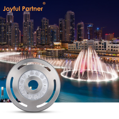 Onderwater LED Fontein Licht IP68 12W 24W 36W Warm Wit Blauw RGB Roestvrij Staal 316L Met Diameter 285mm