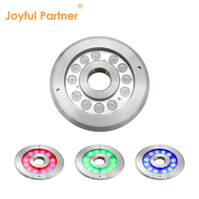 LED fontein licht DMX 512 ingebouwde gemonteerde IP68 12W 24W RGB roestvrij staal waterstraal