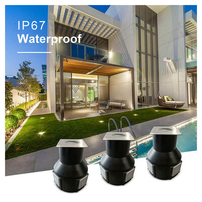 Inbouw LED Spot Lichtbundelhoek 8 Graden DC24V 3W 3000K 50*50MM Met IP67 Aluminium Behuizing