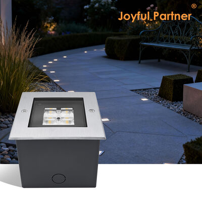 Buitengebied Vierkante Inground licht 24V 8W 3000K Warm White Die-cast Aluminium lichaam IK Rating 09