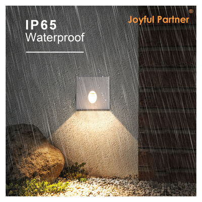 LED Stap- & Wandinbouwlamp 3W AC220V Wit Gietaluminium IP65