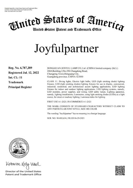 China Joyful Lamp Company Limited certificaten